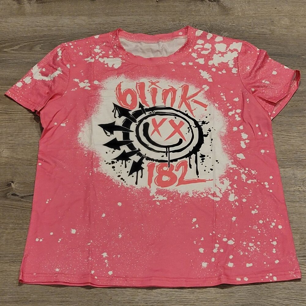 Blink 182 Pink Womens T-Shirt
